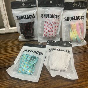 5 New Flat Shoelaces For Sneakers,Canvas Shoe Laces Sport Shoelace for Shoes